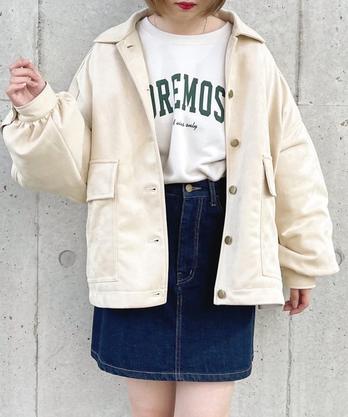 apres jour（アプレジュール）の「ポケットブルゾン【ZOZOTOWN限定アイテム】（ブルゾン・レディース・カーキ/アイボリー/モカ・フリー/X-LARGE）」の5枚目の写真