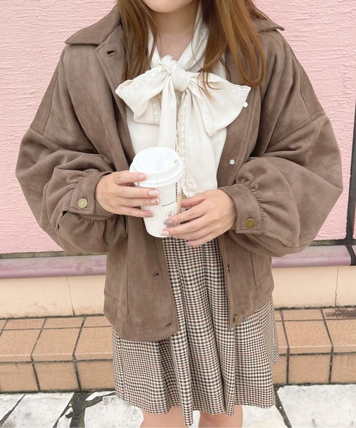 apres jour（アプレジュール）の「ポケットブルゾン【ZOZOTOWN限定アイテム】（ブルゾン・レディース・カーキ/アイボリー/モカ・フリー/X-LARGE）」の14枚目の写真