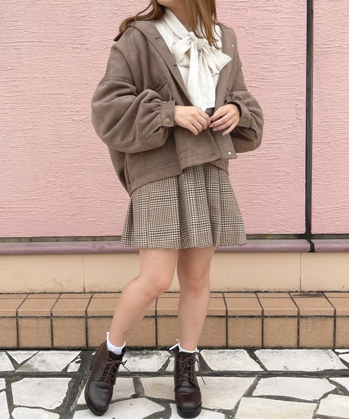 apres jour（アプレジュール）の「ポケットブルゾン【ZOZOTOWN限定アイテム】（ブルゾン・レディース・カーキ/アイボリー/モカ・フリー/X-LARGE）」の19枚目の写真