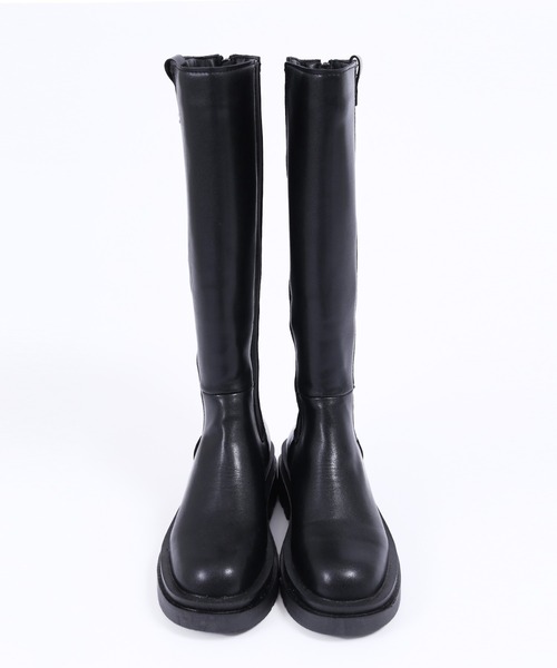 WC（ダブル シー）の「サイドゴアロングブーツ（ブーツ・レディース・ブラック・MEDIUM/SMALL）」の4枚目の写真