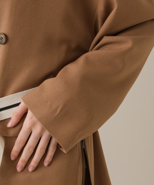 La SRIC（ラスリック）の「La SRIC サイドベルト付ジャケット（テーラードジャケット・レディース・ブラック/キャメル・FREE）」の4枚目の写真