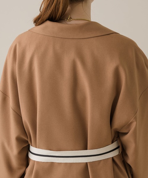 La SRIC（ラスリック）の「La SRIC サイドベルト付ジャケット（テーラードジャケット・レディース・ブラック/キャメル・FREE）」の12枚目の写真