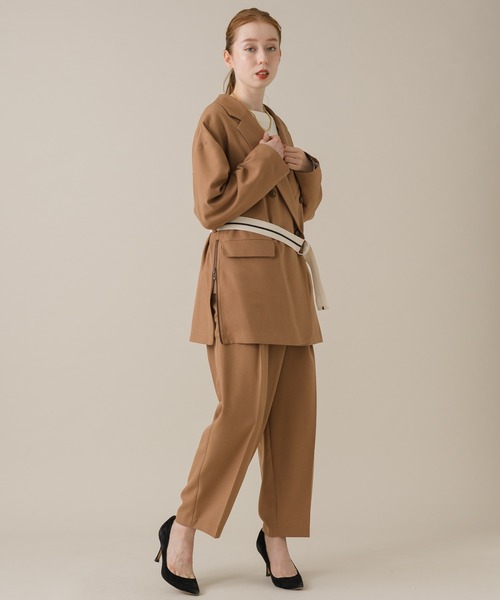 La SRIC（ラスリック）の「La SRIC サイドベルト付ジャケット（テーラードジャケット・レディース・ブラック/キャメル・FREE）」の21枚目の写真