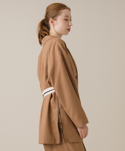 La SRIC（ラスリック）の「La SRIC サイドベルト付ジャケット（テーラードジャケット・レディース・ブラック/キャメル・FREE）」の11枚目の写真