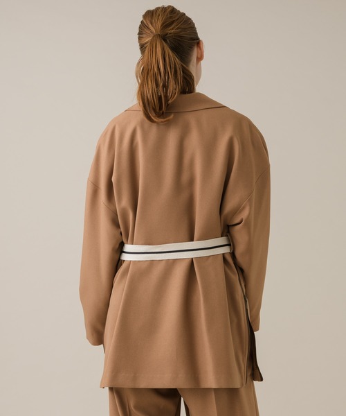 La SRIC（ラスリック）の「La SRIC サイドベルト付ジャケット（テーラードジャケット・レディース・ブラック/キャメル・FREE）」の16枚目の写真