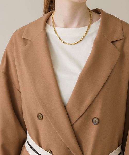 La SRIC（ラスリック）の「La SRIC サイドベルト付ジャケット（テーラードジャケット・レディース・ブラック/キャメル・FREE）」の14枚目の写真