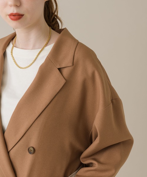 La SRIC（ラスリック）の「La SRIC サイドベルト付ジャケット（テーラードジャケット・レディース・ブラック/キャメル・FREE）」の22枚目の写真