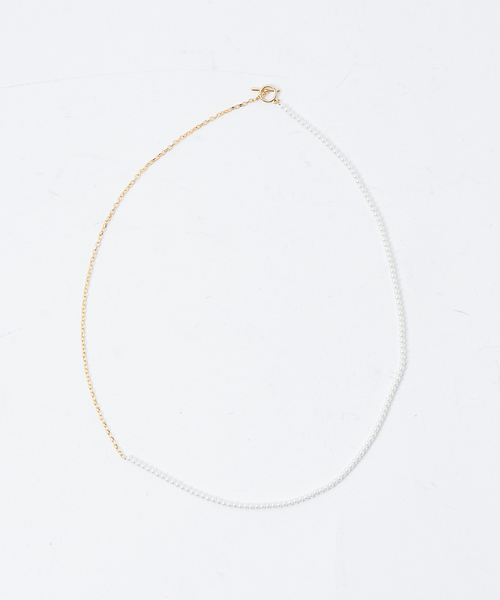 Rouge vif（ルージュヴィフ）の「パール×チェーンネックレス（ネックレス・レディース・オフホワイト・フリー）」の4枚目の写真