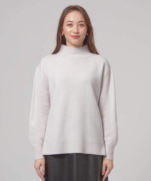 closet story(クローゼットストーリー)の「<closet story(クローゼットストーリー)>イージー オフタートルネック ニット(ニット/セーター・レディース・ライトグレー/ライトブルー/ブラック・FREE)」の4枚目の写真