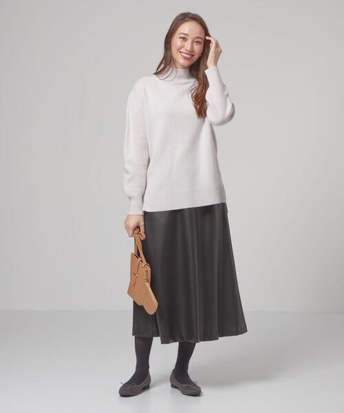 closet story(クローゼットストーリー)の「<closet story(クローゼットストーリー)>イージー オフタートルネック ニット(ニット/セーター・レディース・ライトグレー/ライトブルー/ブラック・FREE)」の6枚目の写真