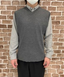 Vネックニットベスト