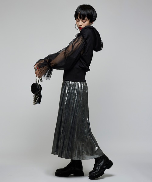 Narcissus（ナルシス）の「【Narcissus】メタリックプリーツスカート（スカート・レディース・ブラック/シルバー/ゴールド・FREE）」の7枚目の写真