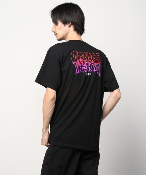 BAIT（ベイト）の「【2109_MRV】VENOM VS CARNAGE FACEOFF TEE 216-MRV-TEE-007（Tシャツ/カットソー・メンズ・ホワイト/ブラック・MEDIUM/LARGE/X-LARGE/XX-LARGE）」の4枚目の写真