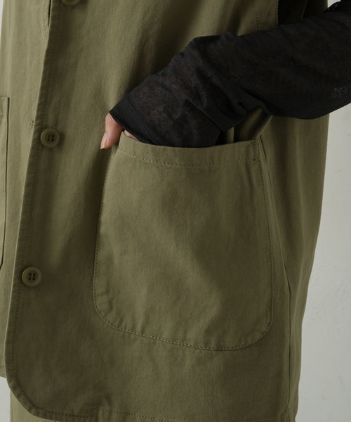 Kastane(カスタネ)の「【SETUP対応】SETUPミリタリーベスト(ベスト・レディース・カーキ/アイボリー・FREE)」の8枚目の写真