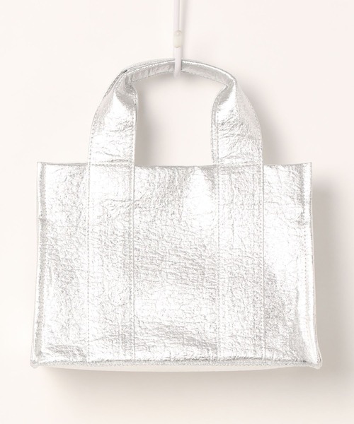 Donnaruma(ドンナルンマ)の「「etul / エツル」ピニャテックス スクエアトートバッグ(トートバッグ・レディース・ホワイト/カーキ/シルバー・FREE)」の10枚目の写真