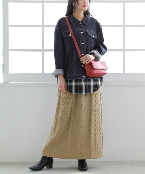 osharewalker（オシャレウォーカー）の「【廃盤】『シャツ切り替え裏起毛インナーカットソー』（Tシャツ/カットソー・レディース・ブラック/ネイビー/グレー/オフホワイト/ブラック×ホワイト・LL/M/L）」の20枚目の写真