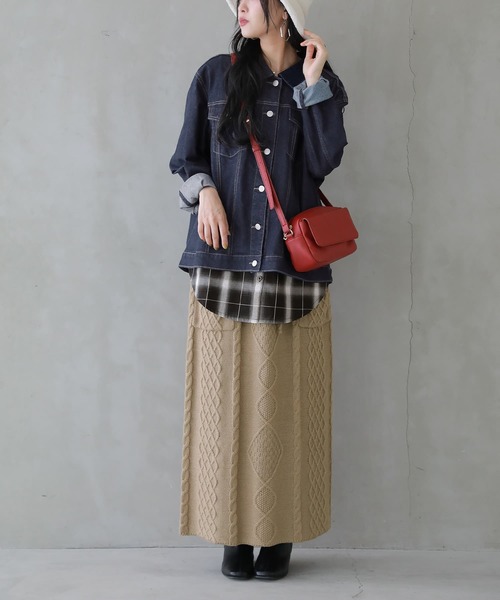 osharewalker（オシャレウォーカー）の「【廃盤】『シャツ切り替え裏起毛インナーカットソー』（Tシャツ/カットソー・レディース・ブラック/ネイビー/グレー/オフホワイト/ブラック×ホワイト・LL/M/L）」の21枚目の写真