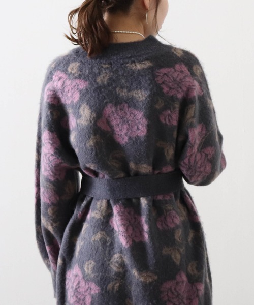 Cheek(チーク)の「花柄ジャガードミニニットワンピース(ワンピース・レディース・ベージュ/チャコールグレー/グレー・MEDIUM)」の21枚目の写真