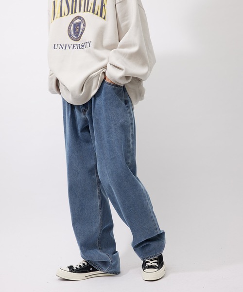 re_k by JUNRED(レクバイジュンレッド)の「re_k by JUNRed / レングスが選べるワンタックワイドデニムパンツ(デニムパンツ・メンズ・ブラック/ブルー・S/M/L/S1/M1/L1)」の20枚目の写真