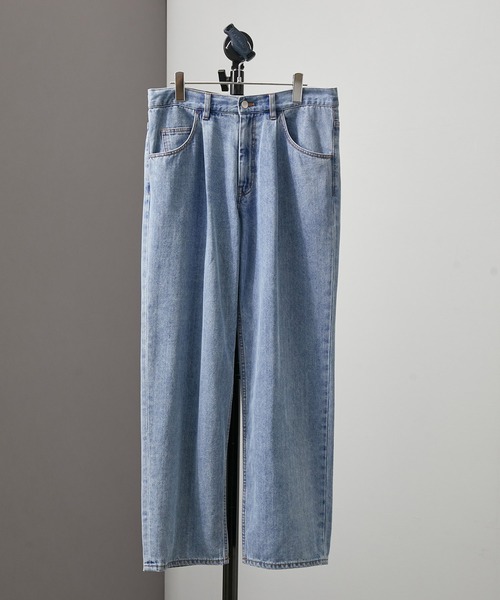 re_k by JUNRED(レクバイジュンレッド)の「re_k by JUNRed / レングスが選べるワンタックワイドデニムパンツ(デニムパンツ・メンズ・ブラック/ブルー・S/M/L/S1/M1/L1)」の22枚目の写真