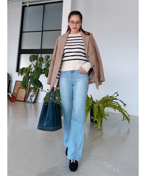 Vicente（ヴィセンテ）の「marine knit（ニット/セーター・レディース・ベージュ/ネイビー・FREE）」の4枚目の写真