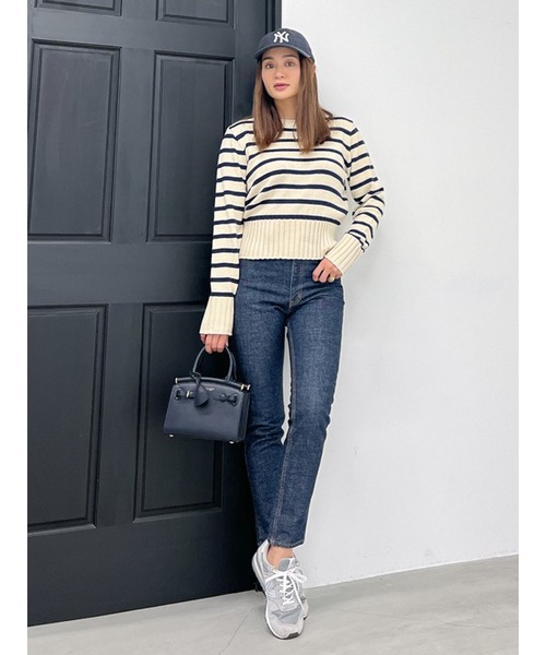 Vicente（ヴィセンテ）の「marine knit（ニット/セーター・レディース・ベージュ/ネイビー・FREE）」の8枚目の写真