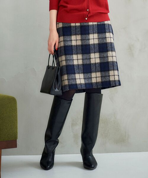 le.coeur blanc(ルクールブラン)の「シャギーチェックスカート(スカート・レディース・ベージュ系その他2/ブラウン系その他2・38/36)」の20枚目の写真