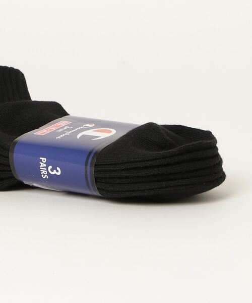 Champion（チャンピオン）の「【Champion/チャンピオン】キッズ 【3足組】クォーターレングスソックス刺繍【ノンパイル】（ソックス/靴下・キッズ・ホワイト/ブラック・FREE）」の4枚目の写真