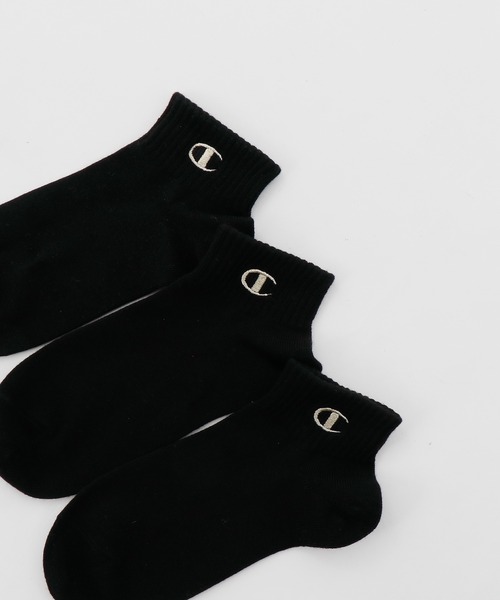 Champion（チャンピオン）の「【Champion/チャンピオン】キッズ 【3足組】クォーターレングスソックス刺繍【ノンパイル】（ソックス/靴下・キッズ・ホワイト/ブラック・FREE）」の8枚目の写真