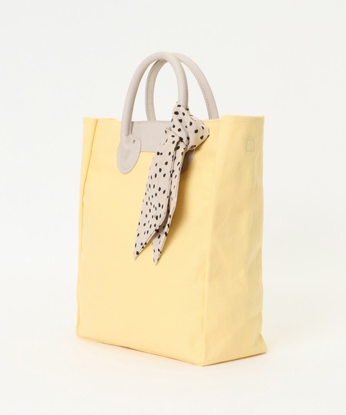 ikka(イッカ)の「キャンバススカーフ付きトートBAG(トートバッグ・レディース・ブラック/オフホワイト/イエロー・FREE)」の18枚目の写真