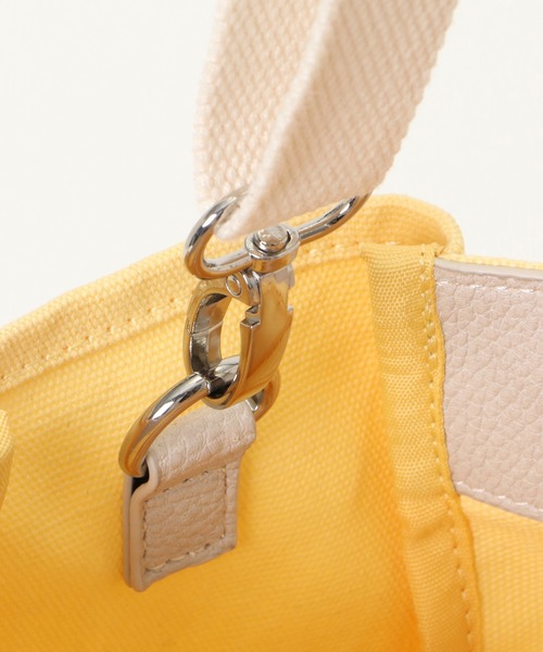 ikka(イッカ)の「キャンバススカーフ付きトートBAG(トートバッグ・レディース・ブラック/オフホワイト/イエロー・FREE)」の5枚目の写真