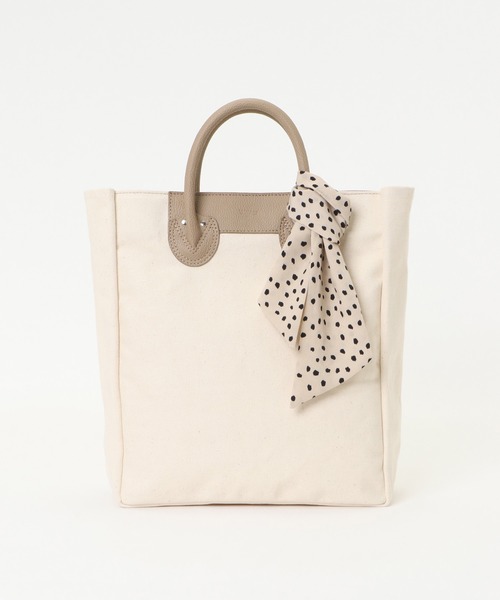 ikka(イッカ)の「キャンバススカーフ付きトートBAG(トートバッグ・レディース・ブラック/オフホワイト/イエロー・FREE)」の10枚目の写真