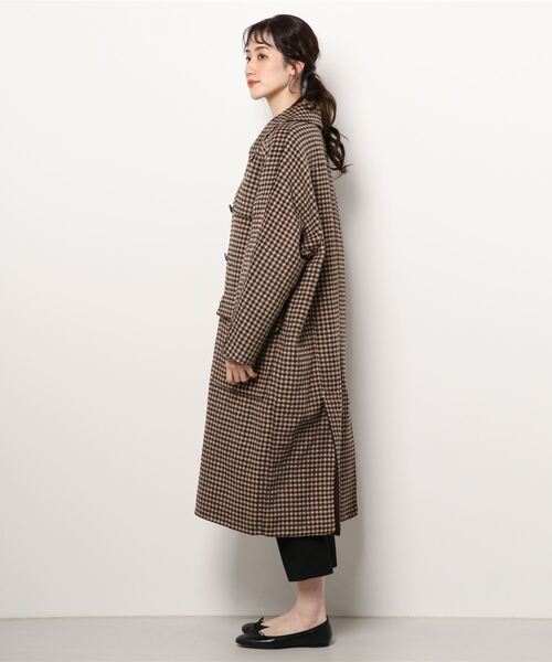 SHENERY（シーナリー）の「ビーバーダブルフェイスステンカラーコート（ステンカラーコート・レディース・ブラウン/グレー・M）」の15枚目の写真