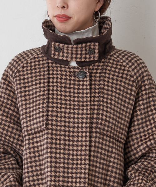 SHENERY（シーナリー）の「ビーバーダブルフェイスステンカラーコート（ステンカラーコート・レディース・ブラウン/グレー・M）」の6枚目の写真