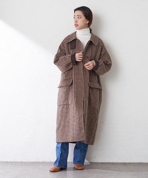 SHENERY（シーナリー）の「ビーバーダブルフェイスステンカラーコート（ステンカラーコート・レディース・ブラウン/グレー・M）」の11枚目の写真