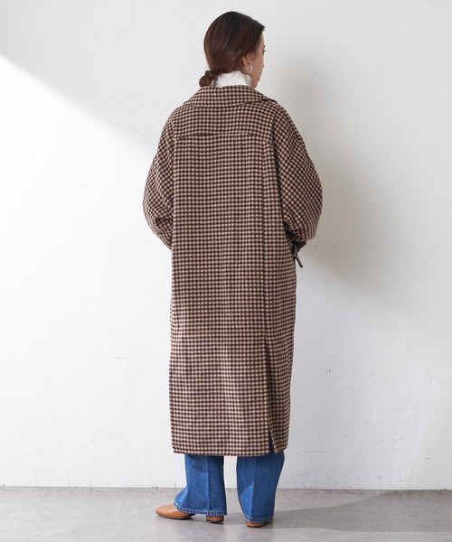 SHENERY（シーナリー）の「ビーバーダブルフェイスステンカラーコート（ステンカラーコート・レディース・ブラウン/グレー・M）」の16枚目の写真