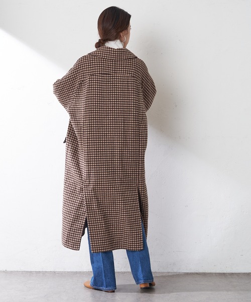 SHENERY（シーナリー）の「ビーバーダブルフェイスステンカラーコート（ステンカラーコート・レディース・ブラウン/グレー・M）」の7枚目の写真