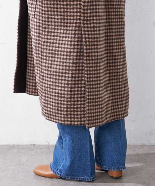 SHENERY（シーナリー）の「ビーバーダブルフェイスステンカラーコート（ステンカラーコート・レディース・ブラウン/グレー・M）」の8枚目の写真