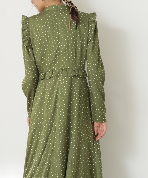 N.(N. Natural Beauty Basic)(エヌエヌナチュラルビューティーベーシック)の「◆ドットフリルワンピース(ワンピース・レディース・ブラック系その他/グリーン系その他・MEDIUM)」の14枚目の写真