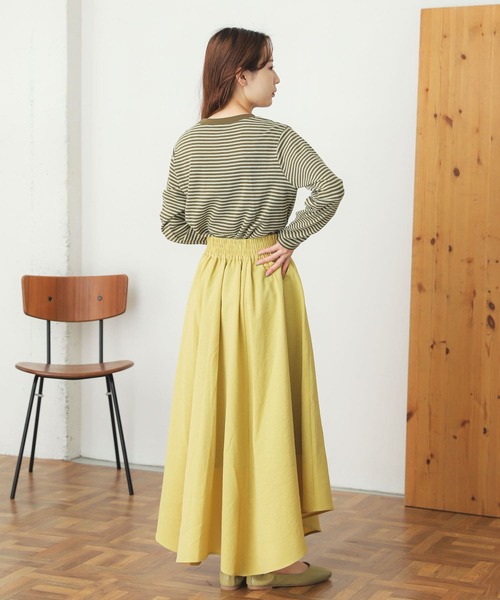 SENSE OF PLACE by URBAN RESEARCH（センスオブプレイスバイアーバンリサーチ）の「クルーネックボーダーリンガーTシャツ（Tシャツ/カットソー・レディース・イエロー/ホワイト系その他/グリーン系その他/ピンク系その他・ONE）」の17枚目の写真