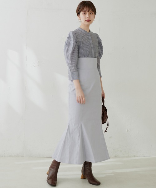 natural couture(ナチュラルクチュール)の「【WEB限定】ハイウエストマーメイドスカート(スカート・レディース・カーキ/サックスブルー/ブラウン・MEDIUM/SMALL)」の18枚目の写真