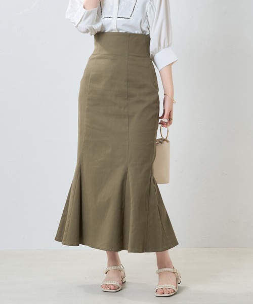 natural couture(ナチュラルクチュール)の「【WEB限定】ハイウエストマーメイドスカート(スカート・レディース・カーキ/サックスブルー/ブラウン・MEDIUM/SMALL)」の13枚目の写真