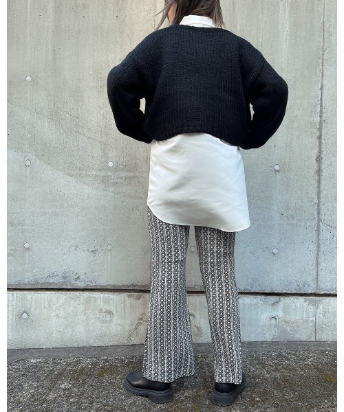 LiSeek（リシーク）の「【LiSeeK】チャンキーボートネックニットTOP（ニット/セーター・レディース・ブラック/ベージュ/ピンク/ブルー/アイボリー・FREE）」の11枚目の写真