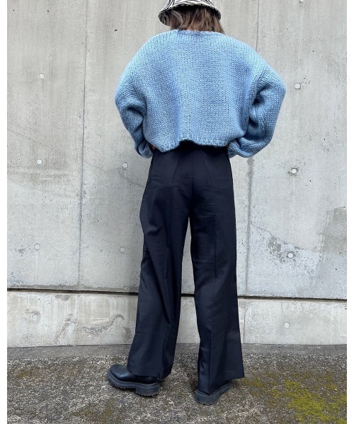 LiSeek（リシーク）の「【LiSeeK】チャンキーボートネックニットTOP（ニット/セーター・レディース・ブラック/ベージュ/ピンク/ブルー/アイボリー・FREE）」の18枚目の写真