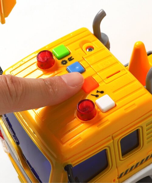 JUNK STORE（ジャンクストアー）の「【F.O.TOYBOX】 工事車（四つのボタン/ライトと音楽付き）（おもちゃ・キッズ・マルチ・FREE）」の5枚目の写真