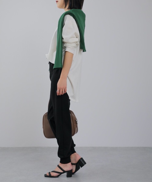 ap retro（アプレトロ）の「【ap retro】リラックスポンチジョガーパンツ　/ジョグパンツ（スウェットパンツ・レディース・ブラック/グレイッシュベージュ/ブラック系その他/ベージュ系その他/ホワイト系その他/アイボリー・FREE）」の20枚目の写真