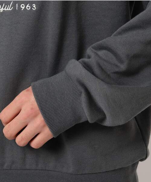 BASECONTROL（ベースコントロール）の「◆ビンテージ風 ドッグ刺繍 クルーネックスウェット トレーナー（スウェット・メンズ・ブラック/アイボリー/ブルー系5・02/03/04）」の10枚目の写真