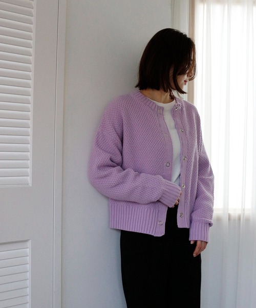 CIENA(シエナ)の「カノコ2wayカーディガン(カーディガン/ボレロ・レディース・ブラック/オフホワイト/グリーン/ラベンダー・FREE)」の19枚目の写真