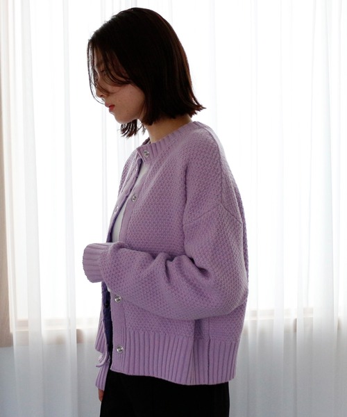 CIENA(シエナ)の「カノコ2wayカーディガン(カーディガン/ボレロ・レディース・ブラック/オフホワイト/グリーン/ラベンダー・FREE)」の21枚目の写真