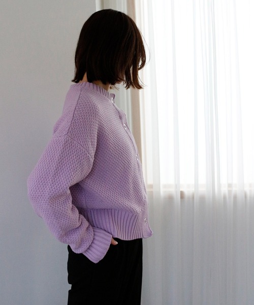 CIENA(シエナ)の「カノコ2wayカーディガン(カーディガン/ボレロ・レディース・ブラック/オフホワイト/グリーン/ラベンダー・FREE)」の18枚目の写真